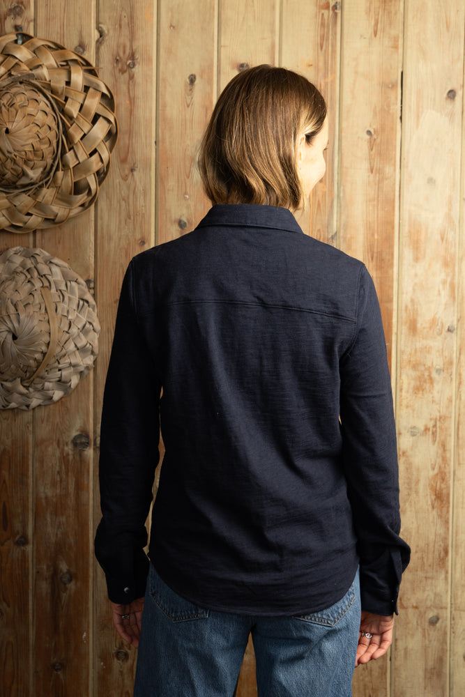 
                  
                    Gabby Western Shirt | Navy Flame
                  
                
