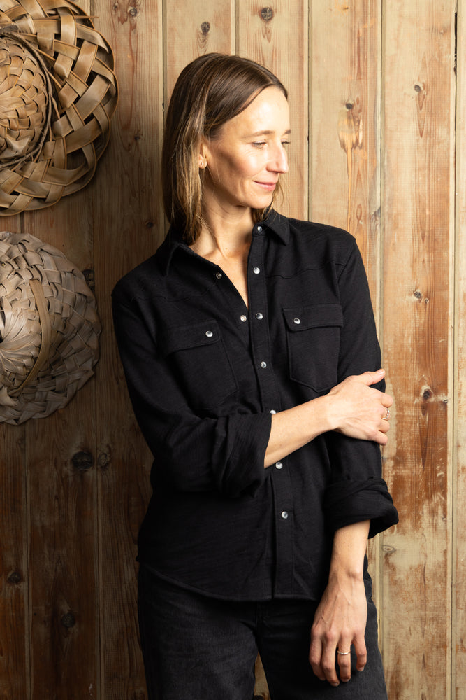 
                  
                    Gabby Western Shirt | Black Flame
                  
                