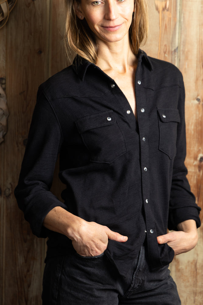 
                  
                    Gabby Western Shirt | Black Flame
                  
                
