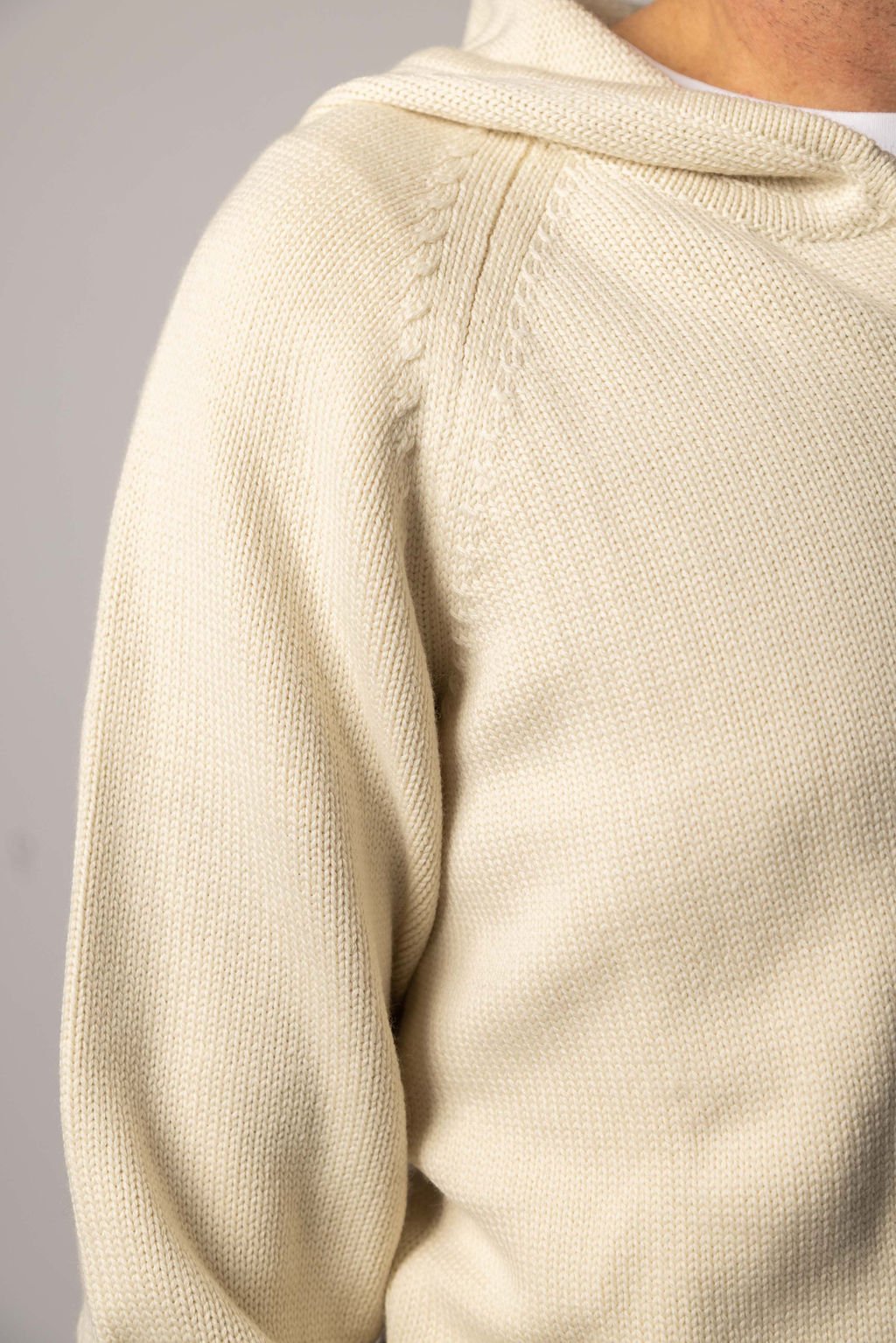 Cream zip hot sale up sweater